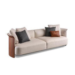 Ramsey veneered wood sofa